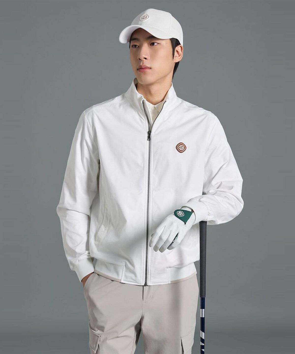 빈폴골프(BEANPOLE GOLF) 남성 봄 블루종 점퍼  화이트