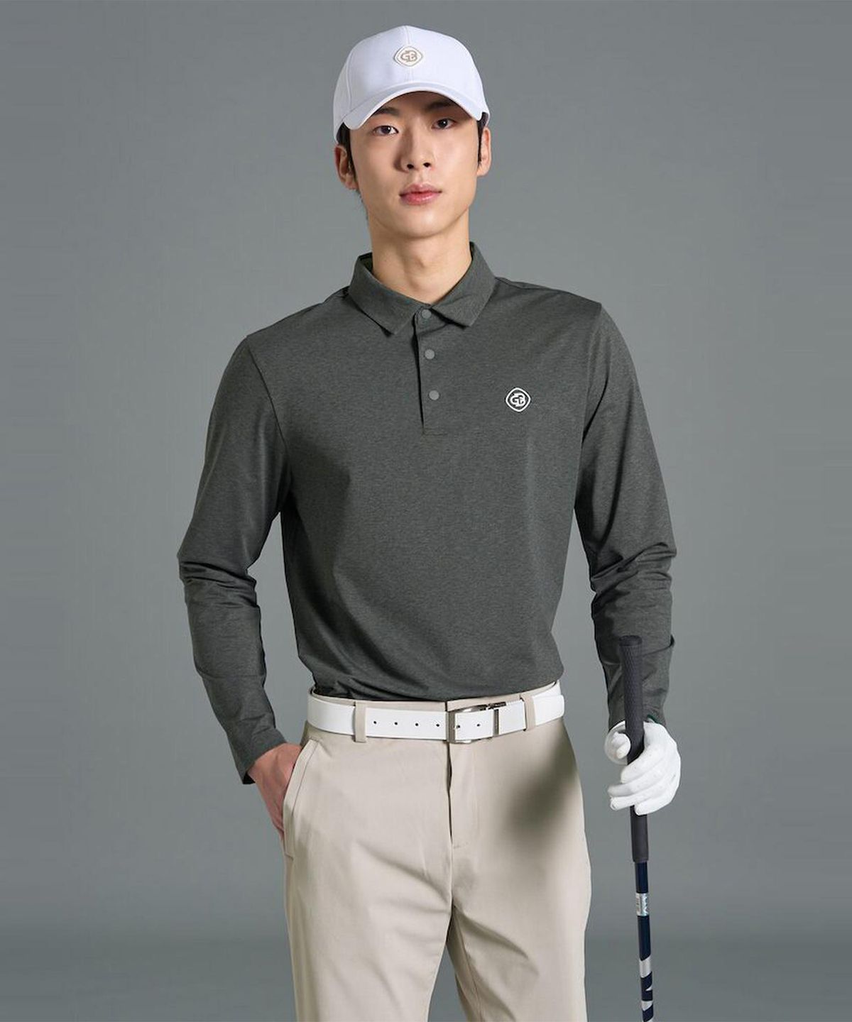 빈폴골프(BEANPOLE GOLF) [B_under] 남성 카르비코 칼라티셔츠  카키