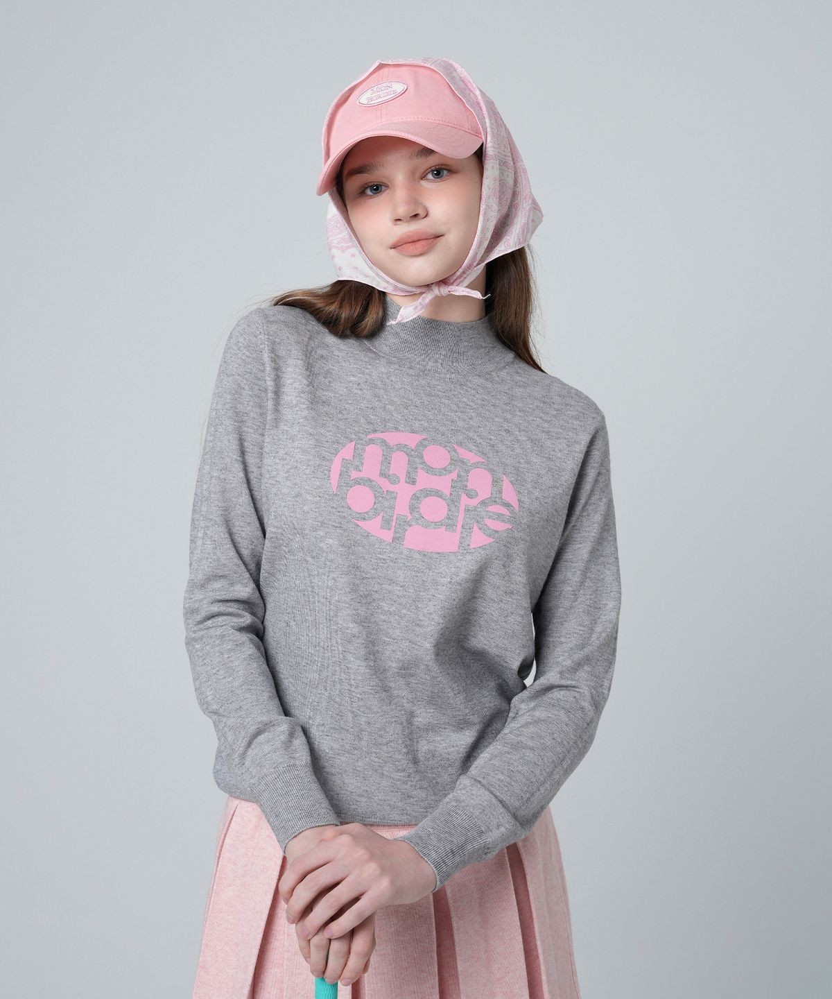 몽버디 골프(MONBIRDIE GOLF) 클라우드 반목 긴팔니트 GREY