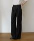 SPPT09 에센셜 투턱 와이드 슬랙스 - Black