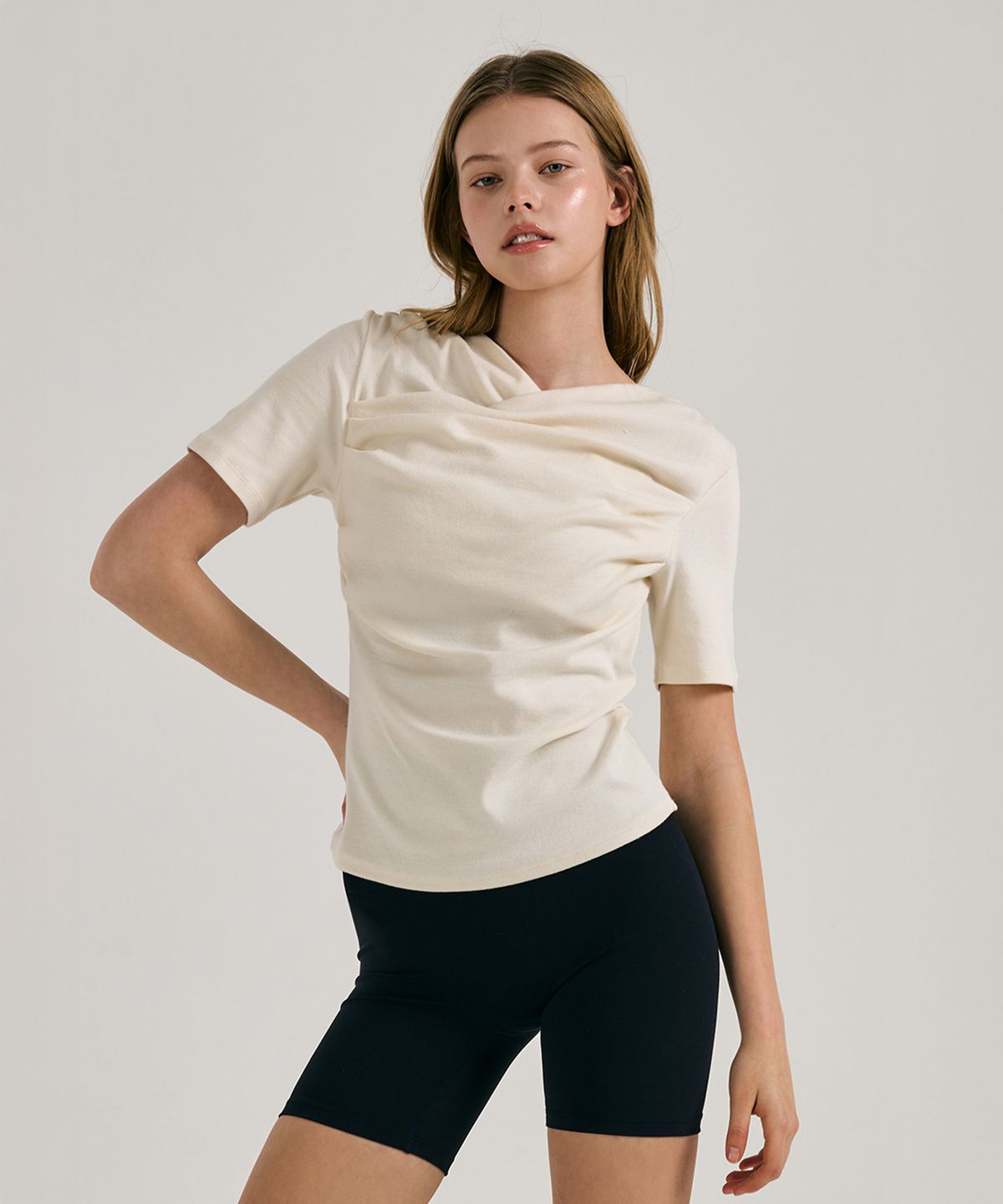 콘치웨어(CONCHWEAR) 드레이프 숏 슬리브 (3colors)