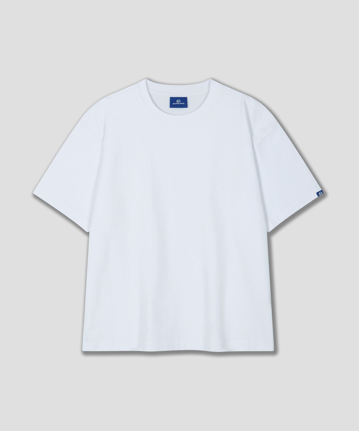 돌핀웨이브어패럴(DOLPHIN WAVE APPAREL) 돌핀 루즈 크롭 반팔 티셔츠 화이트