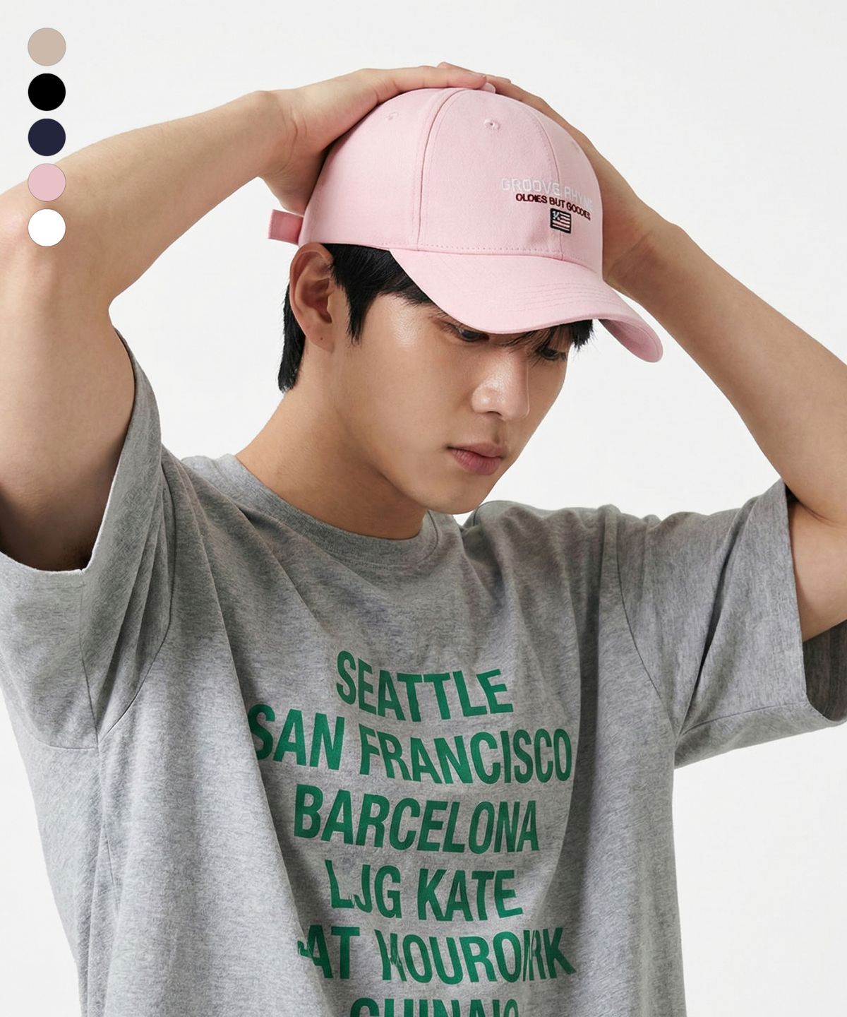 그루브라임(GROOVE RHYME) LOGO SLOGAN BALL CAP (FRMSAHA707M)