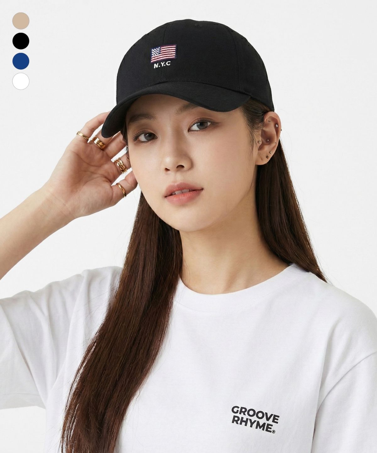 그루브라임(GROOVE RHYME) USA FLAG EMBROIFERY (GC004F13)