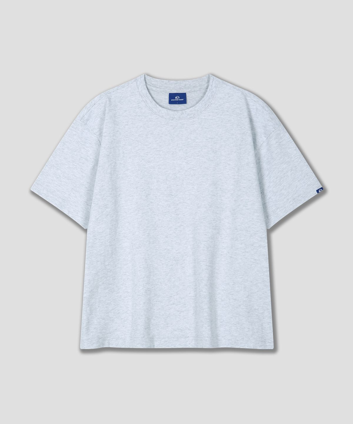 돌핀웨이브어패럴(DOLPHIN WAVE APPAREL) 돌핀 루즈 크롭 반팔 티셔츠 쿨그레이