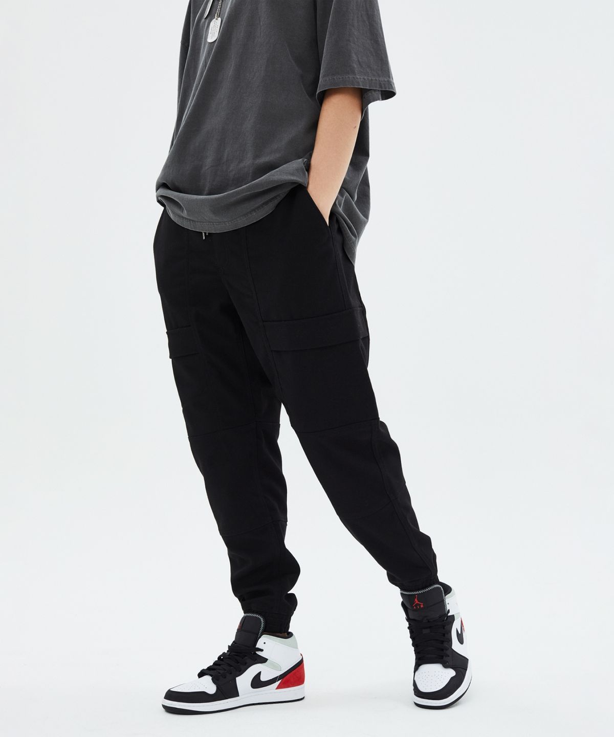 그루브라임(GROOVE RHYME) STYLISH JOGGER PANTS (LROFCPJ756M)