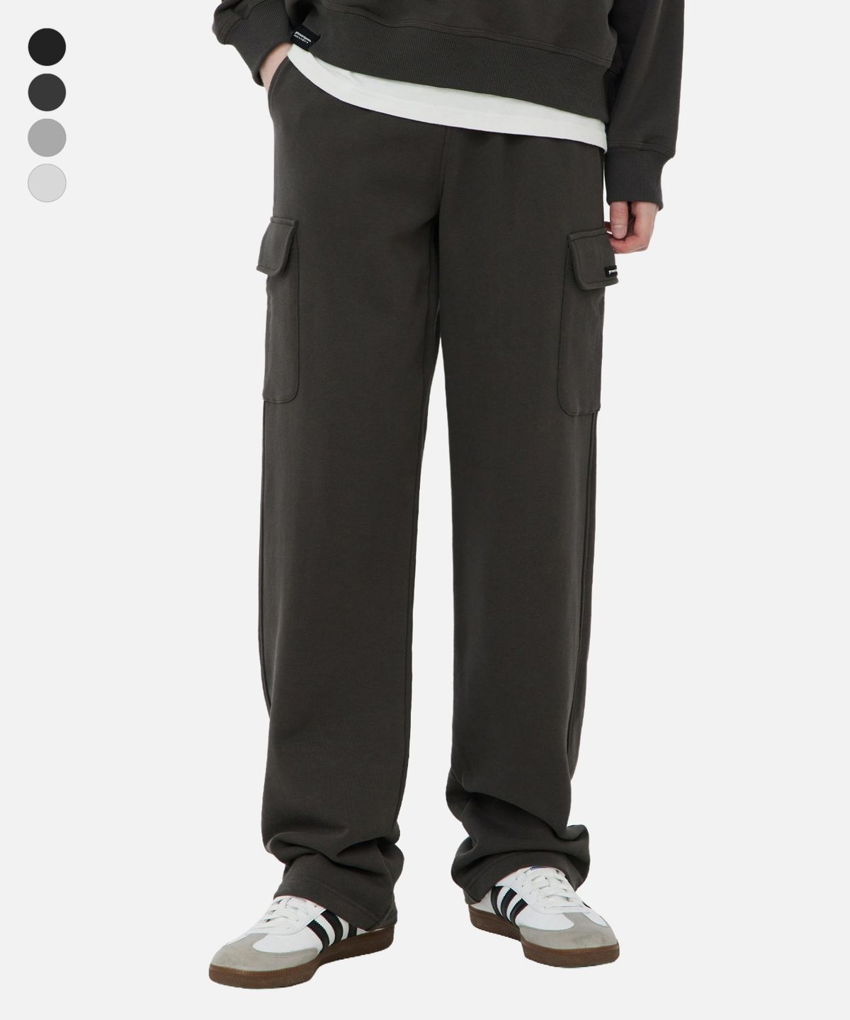 그루브라임(GROOVE RHYME) BASIC LOGO STRAIGHT CARGO PANTS (LRSFCPA706M)