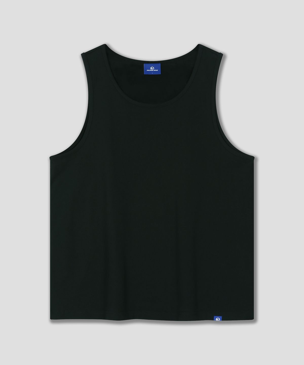돌핀웨이브어패럴(DOLPHIN WAVE APPAREL) 돌핀 루즈 스쿱넥 슬리브리스 탑 블랙