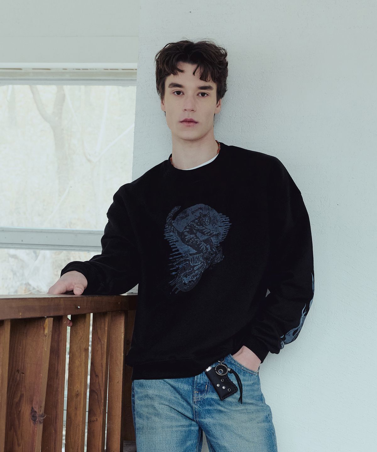 모드나인(MODNINE) Sun Down 01 Gray - Sweat Shirt