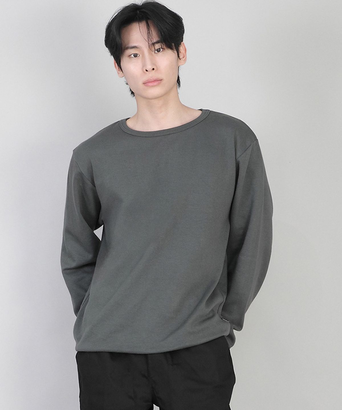 세인트크루(SAINTCREW) 무지 R넥 스웨트셔츠 RRS-873 슬레이트 그레이