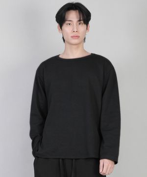 무지 R넥 긴팔티 RRL-876 블랙