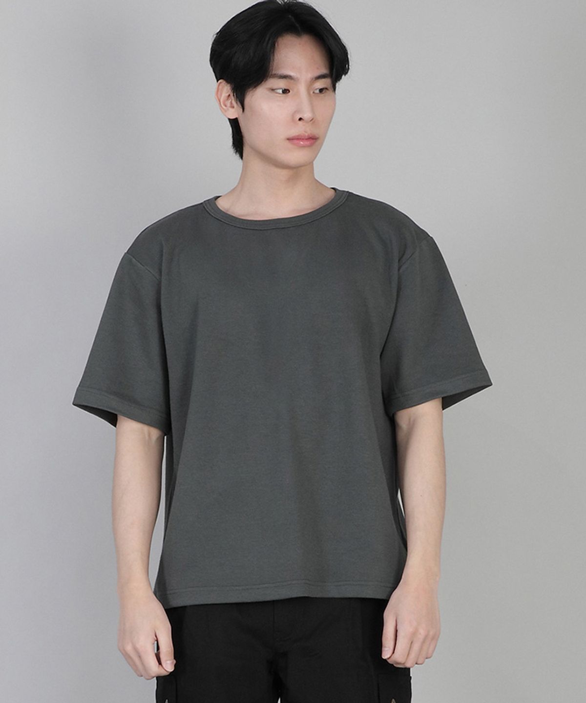 세인트크루(SAINTCREW) 무지 R넥 반팔티 RSR-880 슬레이트 그레이
