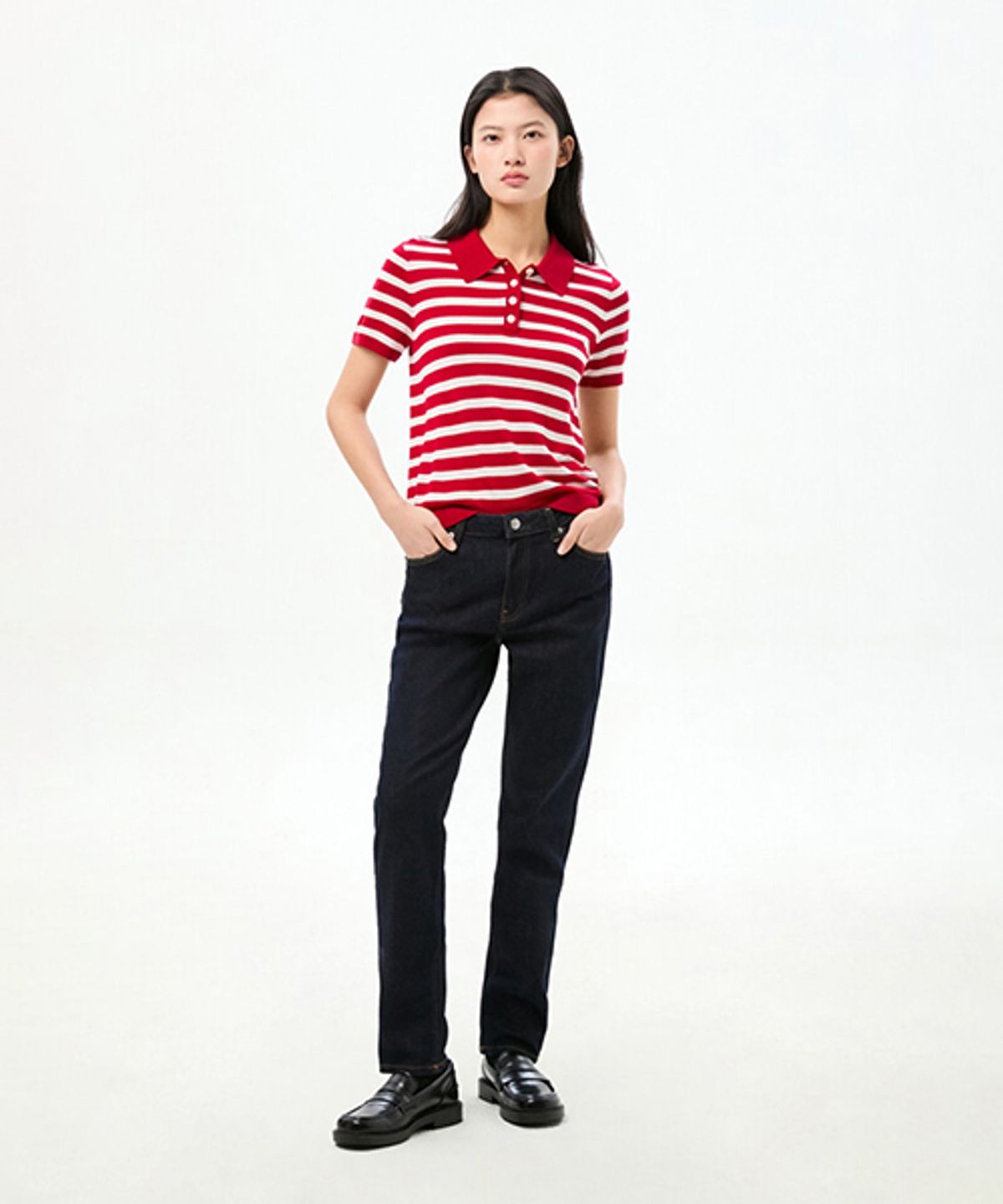 타미힐피거(TOMMY HILFIGER) 슬림핏 텐셀 데님 팬츠 (T22G0NPC030WT11AP)