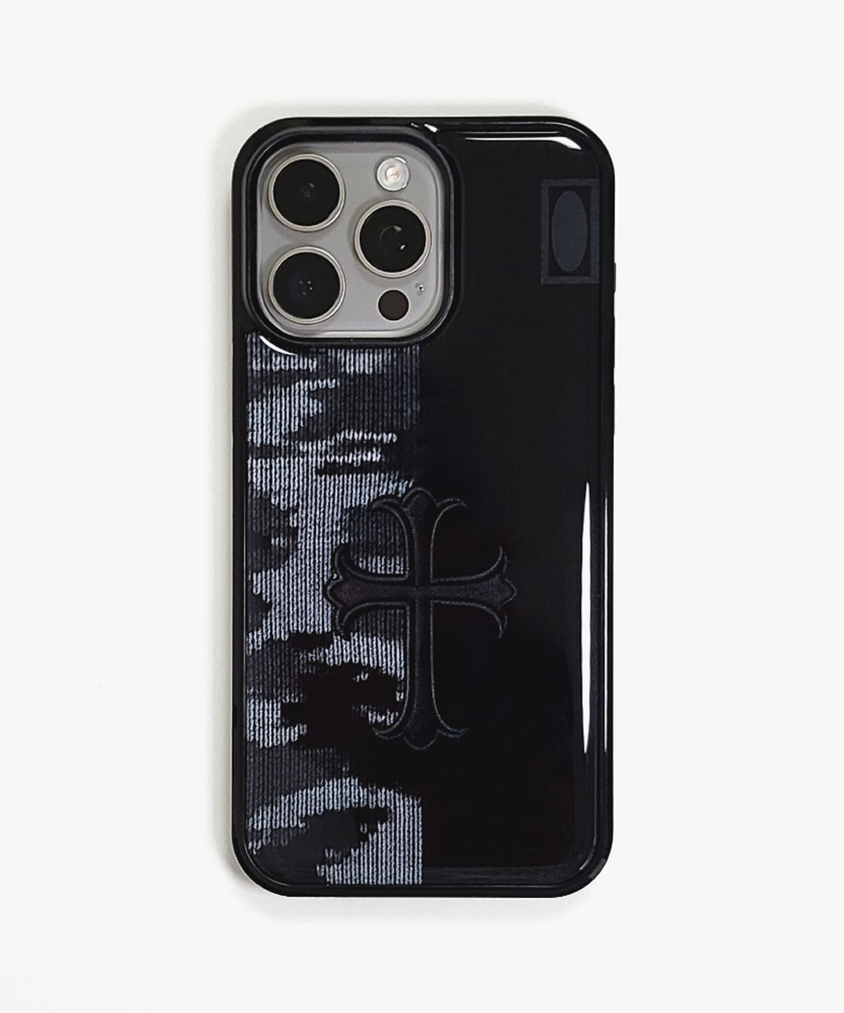 메모리즈바운더리(MEMORIESBOUNDARY) AETERNA Boundary Ritual Cross Knit Case Eternal Black (BK_Epoxy/MagSafe Glass)