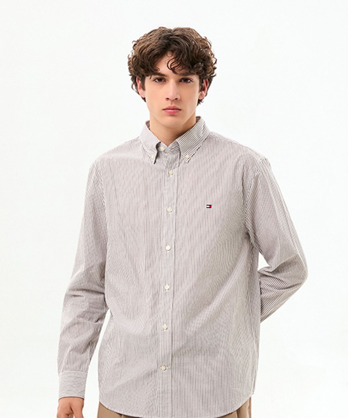 타미힐피거(TOMMY HILFIGER) [Asian fit] 이지 케어 스트라이프 셔츠 (T12G0WSH013MT20BJ)