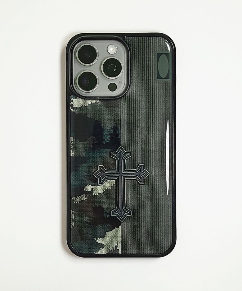 AETERNA Boundary Ritual Cross Knit Case Sacred Moss (BK_Epoxy/MagSafe Glass)