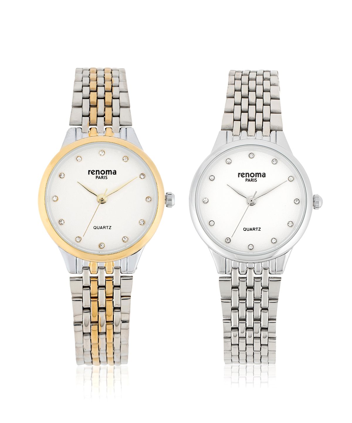 레노마 시계(RENOMA WATCH) 큐빅 원형 여성 메탈시계 RE5480L