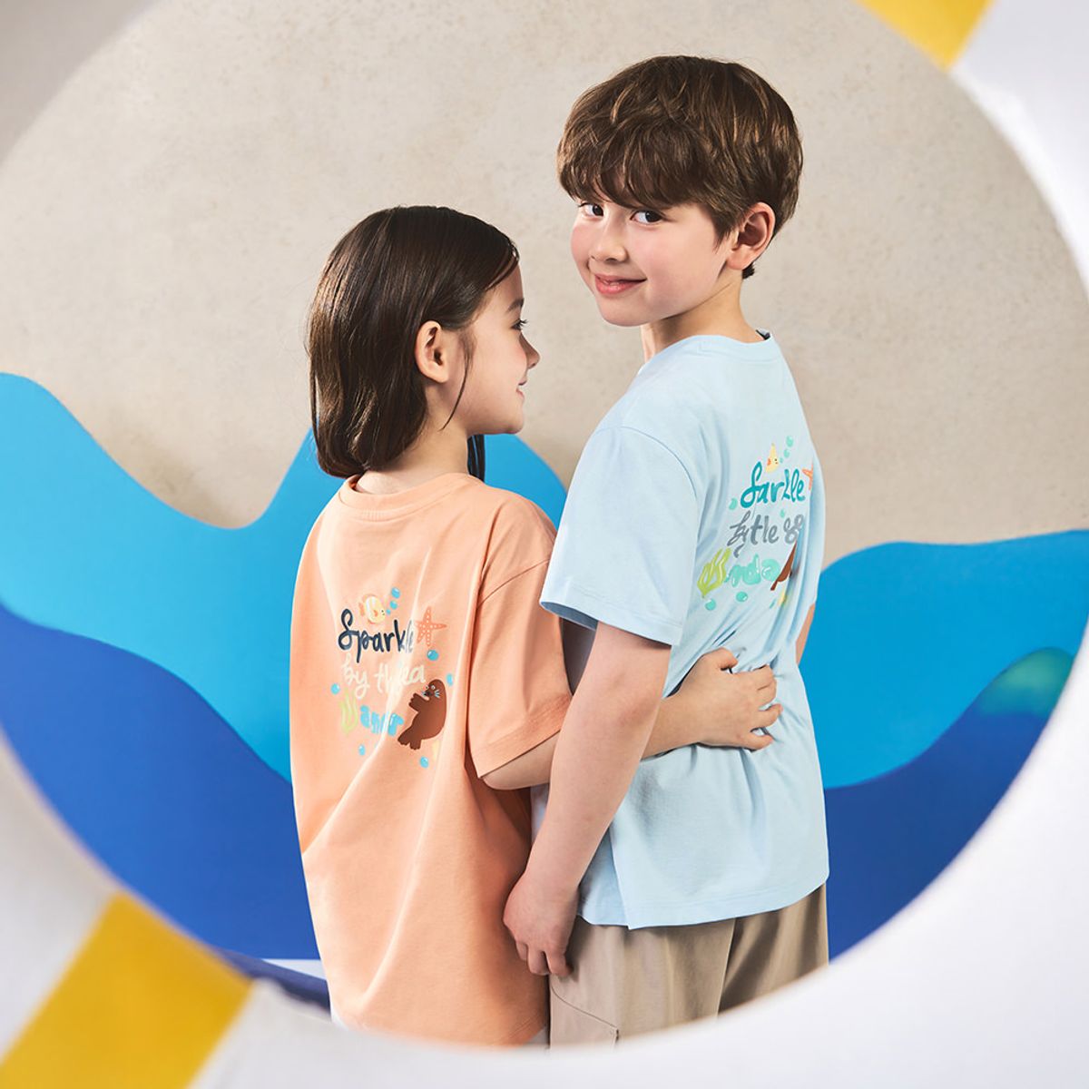 안다르 키즈(ANDAR KIDS) 키즈 언더더씨 그래픽 반팔티