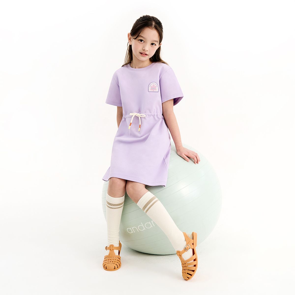 안다르 키즈(ANDAR KIDS) 키즈 에어리핏 스웻 원피스 (여아)