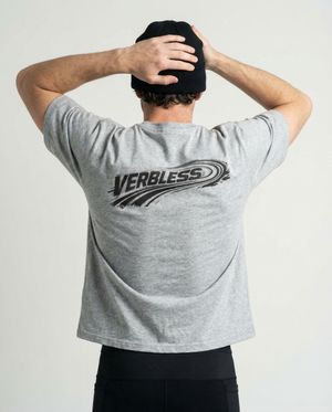 그래픽 로고 크롭 반팔 티셔츠 (그레이)