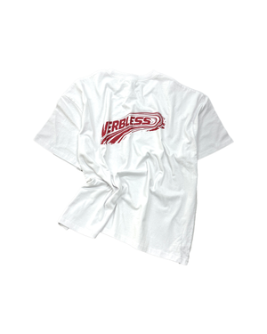 그래픽 로고 크롭 반팔 티셔츠 (화이트)