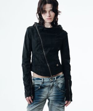 KAEL DRAPED JACKET (BLACK)