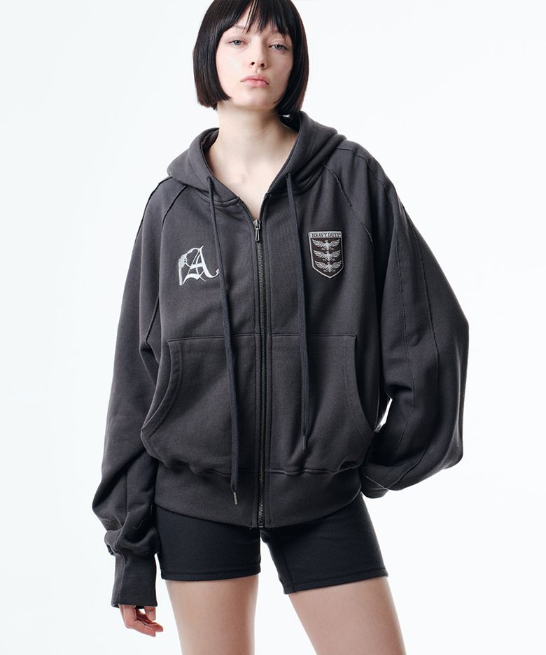 NOX GRAPHIC HOODIE (CHARCOAL)