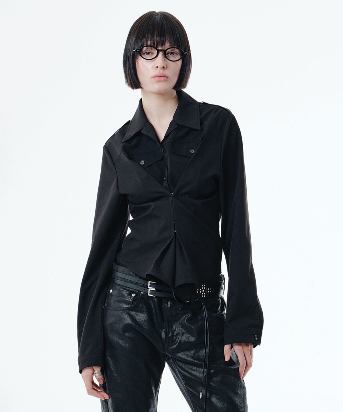 2000아카이브스(2000ARCHIVES) ARO CORSET SHIRT (BLACK)