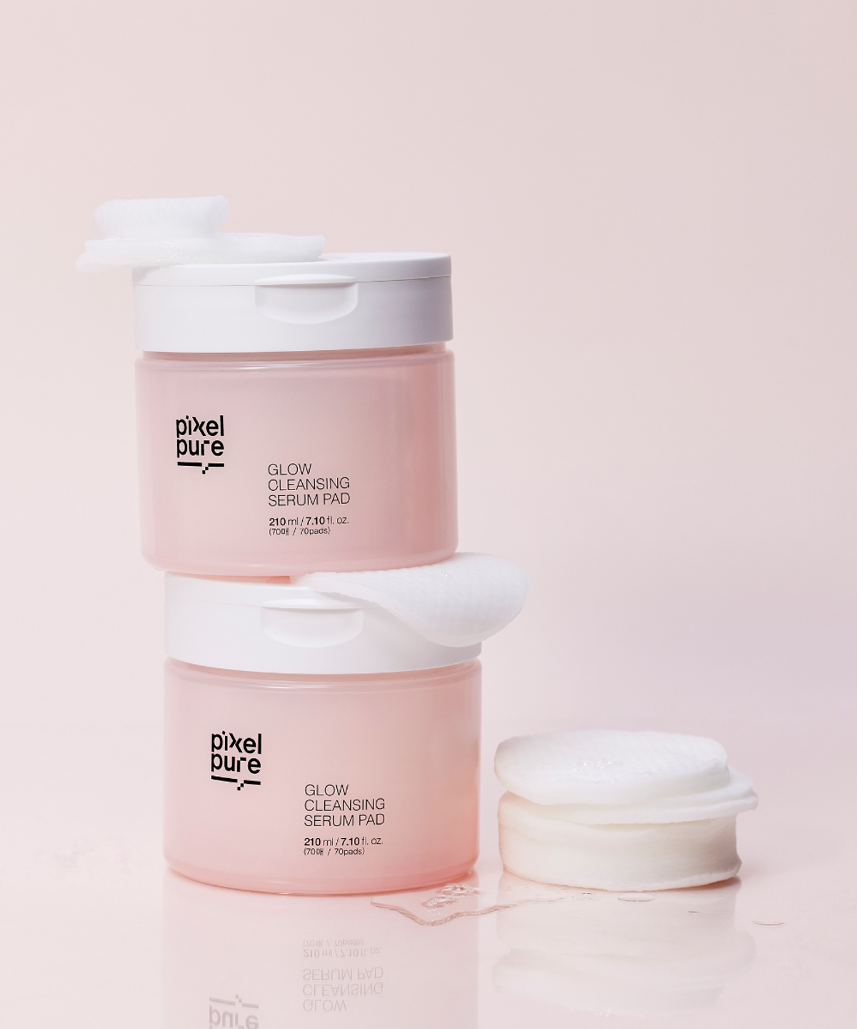 픽셀퓨어(PIXELPURE) 글로우 클렌징 세럼 패드 210ml