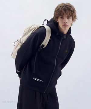 올데이 하이넥 후드 집업