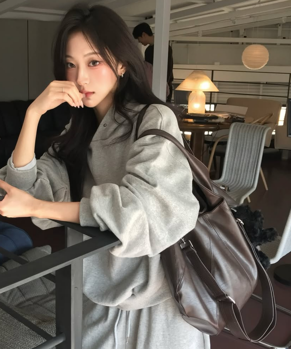 아이돈워너셀(IDWS) Pitcher Hobo Bag Brown