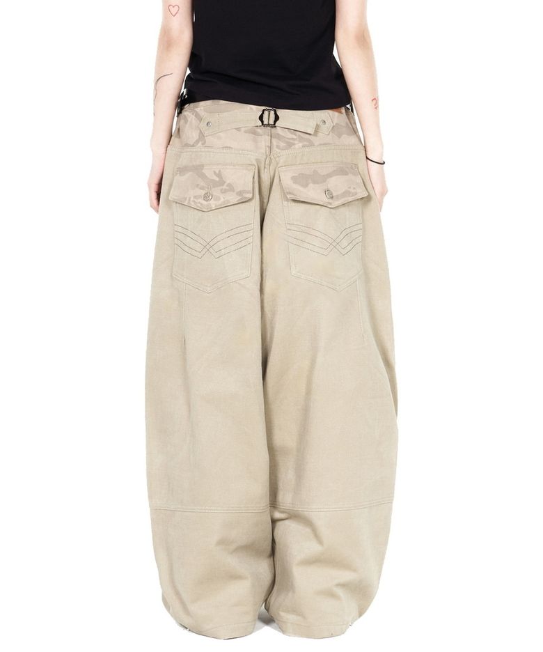 Hidden Camo Balloon Pants Beige