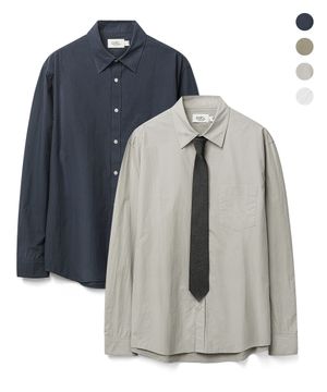 워시드 페이퍼 롱 슬리브 셔츠 4 COLOR COOSSH202