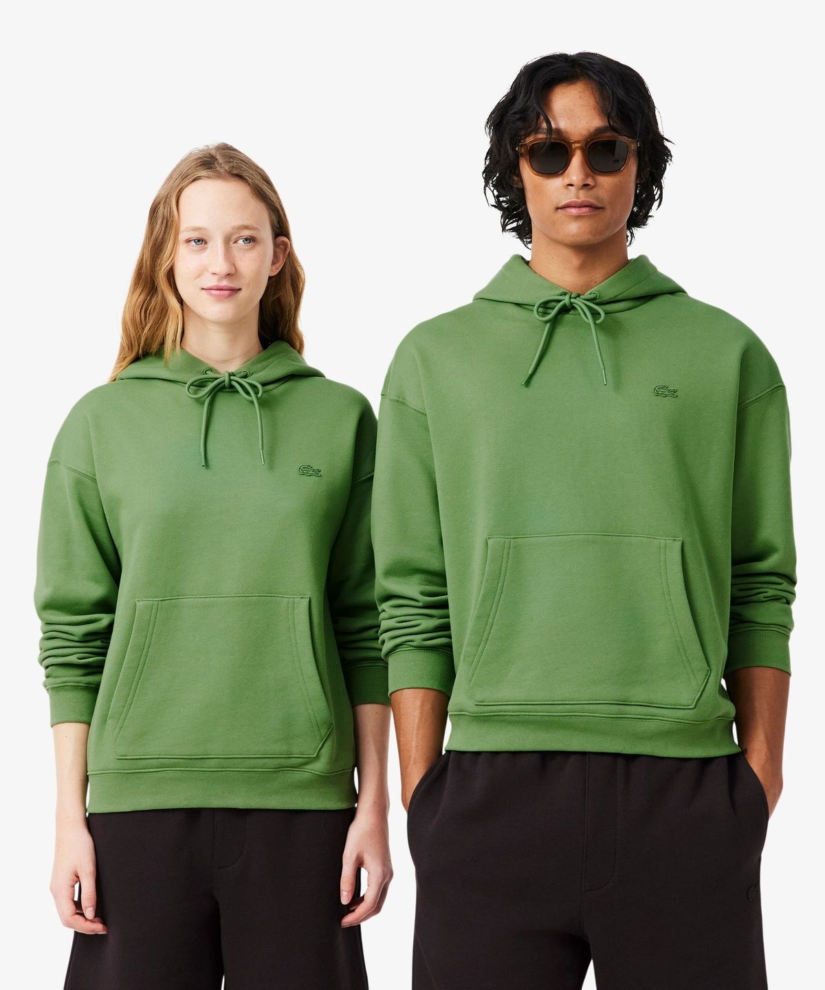 라코스테(LACOSTE) 남성 크록 시그니처 루즈핏 후드 스웻셔츠 SH7741-56G 02M