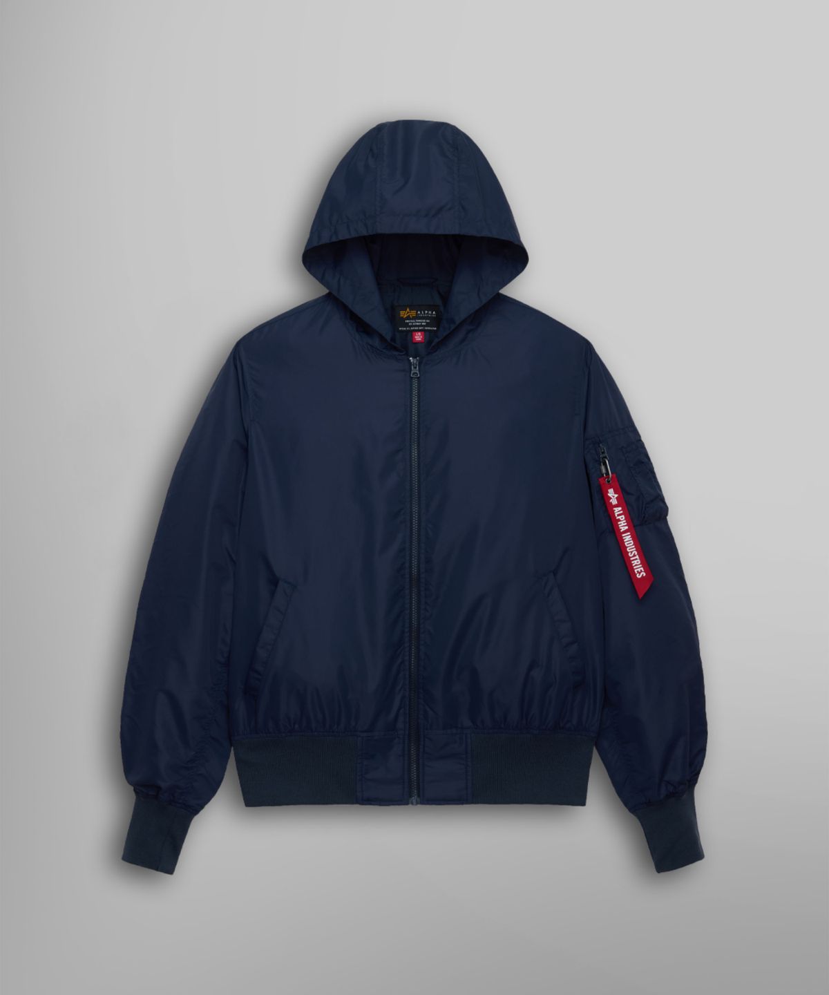 알파 인더스트리(ALPHA INDUSTRIES) L-2B 후디드 헌터 플라이트 자켓 레플리카 블루