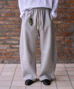 커브드 스웻 와이드 팬츠_3Color