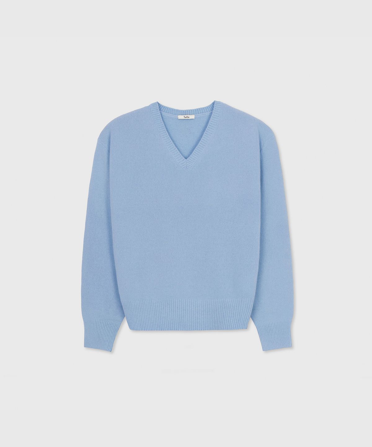 타일레(TAILLE) PARMA WOOL TL CLASSIC V-NECK SWEATER IVY BLUE
