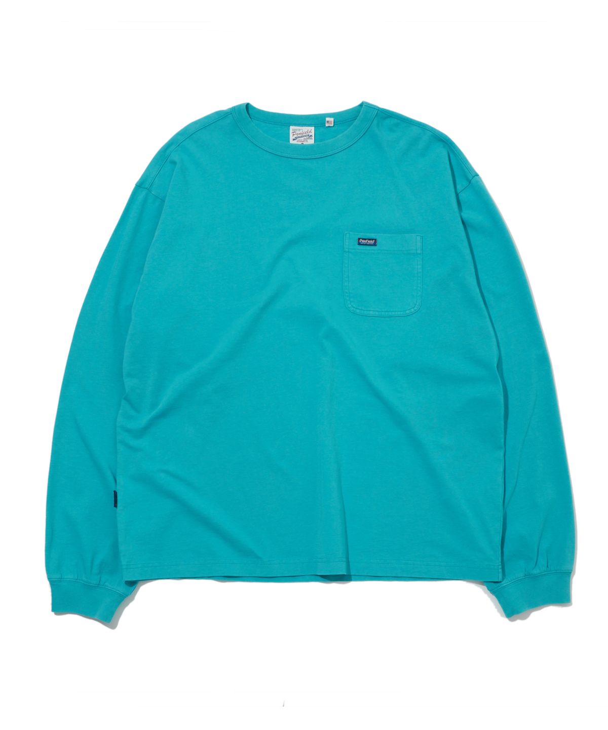 펜필드(PENFIELD) 워시드 베이직 포켓 긴소매 티셔츠 민트_FS1KT42U