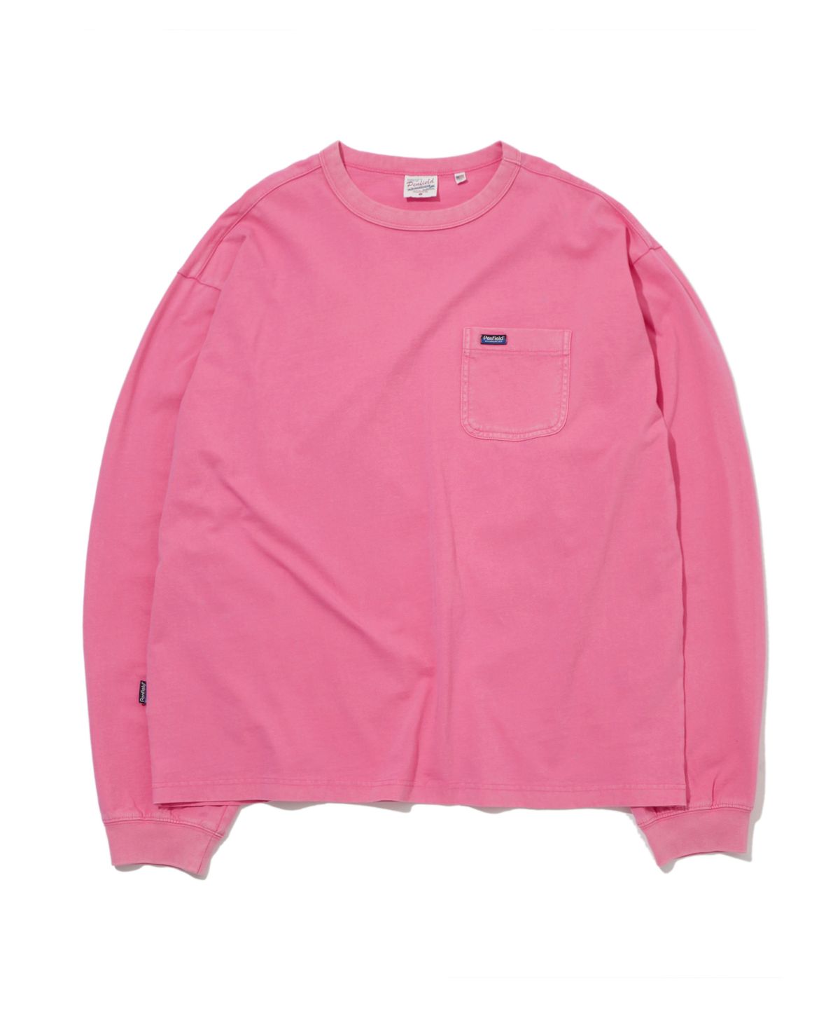 펜필드(PENFIELD) 워시드 베이직 포켓 긴소매 티셔츠 핑크_FS1KT41U