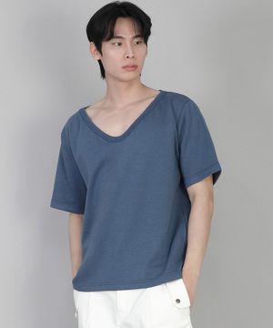 무지 BIG V넥 반팔티 BIGV-883 이집션 블루