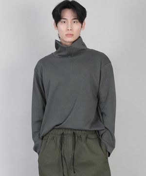 무지 폴라넥 긴팔티 PPL-884 슬레이트 그레이