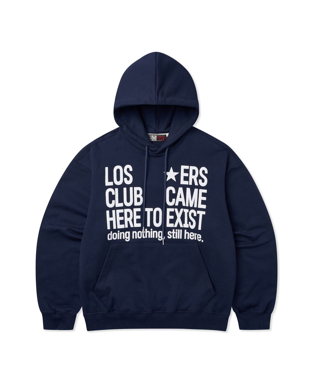 루저스클럽(LOSERS CLUB) 엠보 그래픽 후드티셔츠 네이비