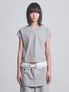 V-Neck Raglan Half Top _ Gray