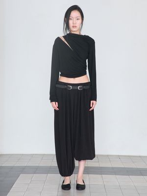 Wide Balloon Pants _ Black
