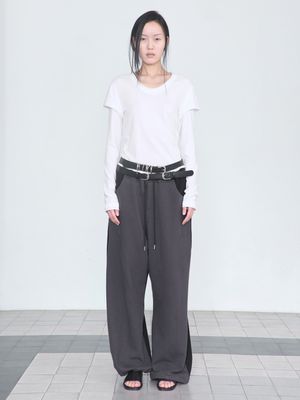 Reverse Banding Pants _ Navy