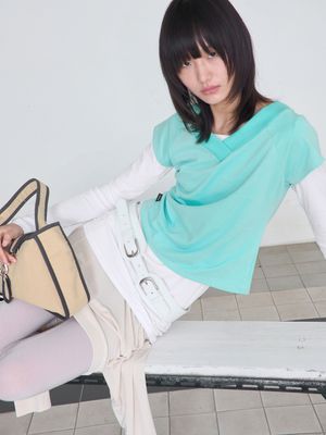 Buckle Curve Belt _ White