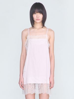Lace Slip Dress _ Pink