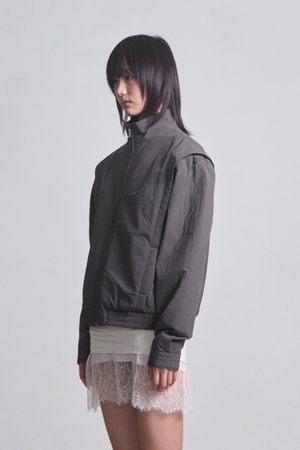Minimal Zip Up _ Brown