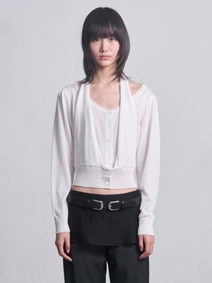 2way Knit Cardigan _ Ivory