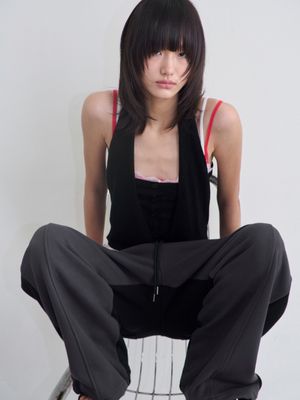 2way Knit Cardigan _ Black